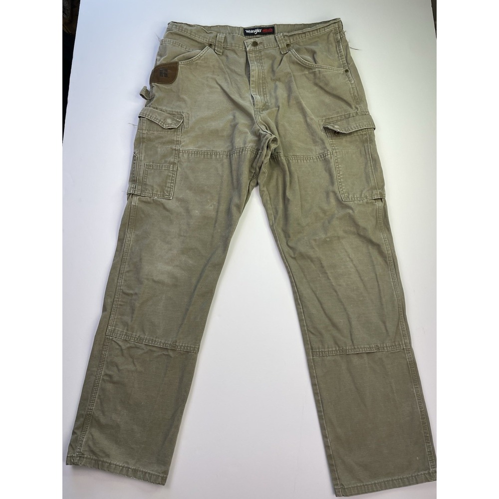 Wrangler Riggs Pants Men's 38x32 Ripstop Ranger Carpenter Tan